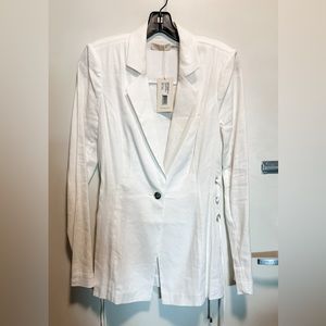 Ramy Brook Sheridan Side Lace-Up Jacket in Ivory